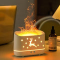 YDL Plastic Humidifier for Home, Flame Diffuser/Atmosphere Light Humidifier - Portable Noiseless Aroma Aromatherapy Machine, Auto Shut-Off, Essential Oil Diffuser for Home Office