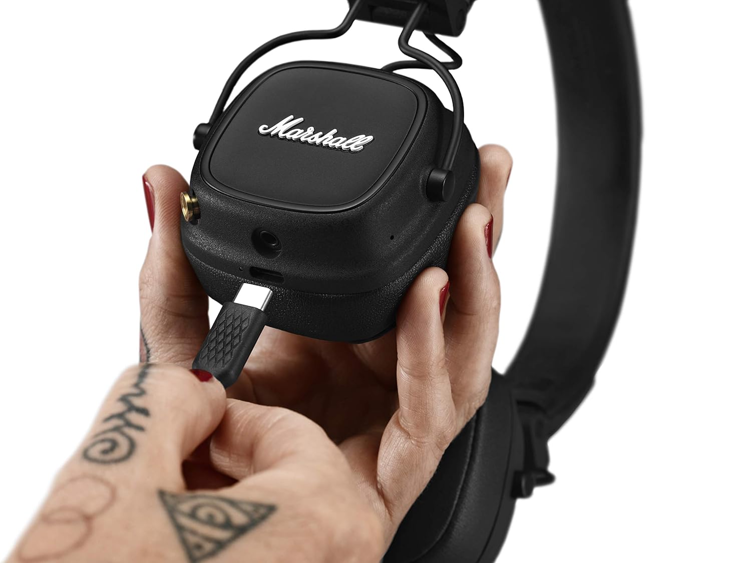 Marshall Major IV Wireless Bluetooth On Ear Headphone with Mic (Black amd Brown)